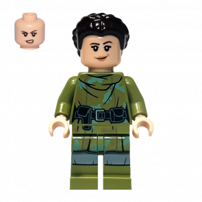 Фигурка Lego Повстанец Princess Leia Olive Green Endor Outfit Star Wars sw1296 Б/У - Retromagaz