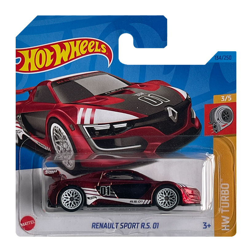 Машинка Базова Hot Wheels Renault Sport R.S. 01 Super Treasure Hunt STH Turbo 1:64 HKL21 Red - Retromagaz