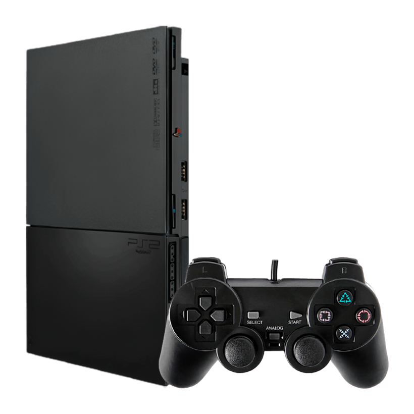 Набір Консоль Sony PlayStation 2 Slim SCPH-9xxx Chip Black Б/У  + Геймпад Дротовий RMC Новий - Retromagaz
