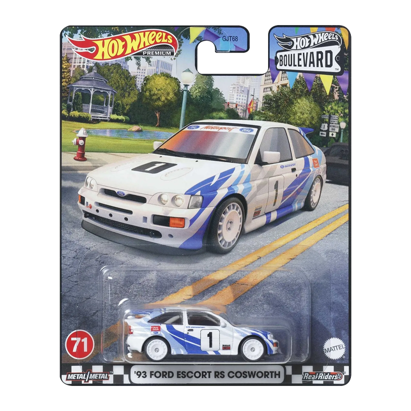 Машинка Premium Hot Wheels '93 Ford Escort RS Cosworth Boulevard 1:64 GJT68/HKF17 White - Retromagaz