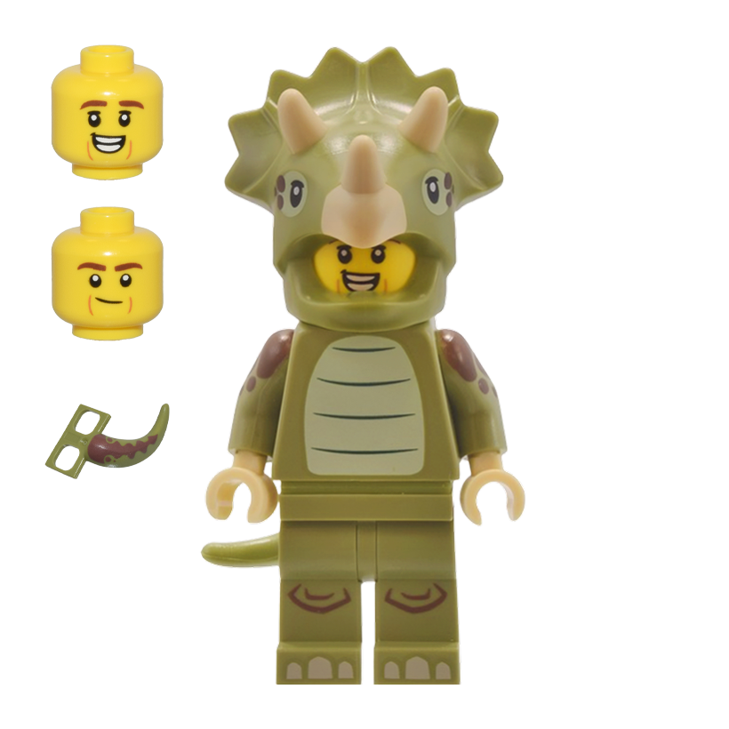 Фігурка Lego Series 25 Triceratops Costume Fan Collectible Minifigures col25-8 col431 Б/У - Retromagaz