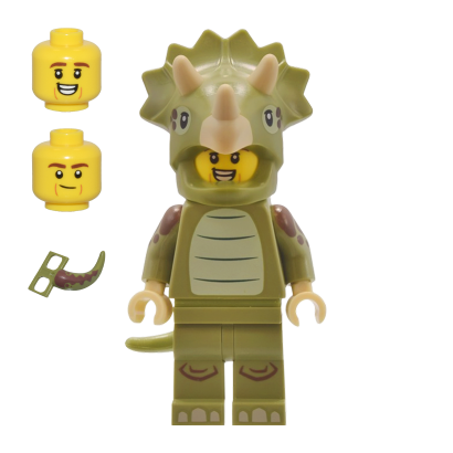 Фігурка Lego Series 25 Triceratops Costume Fan Collectible Minifigures col431 Б/У - Retromagaz