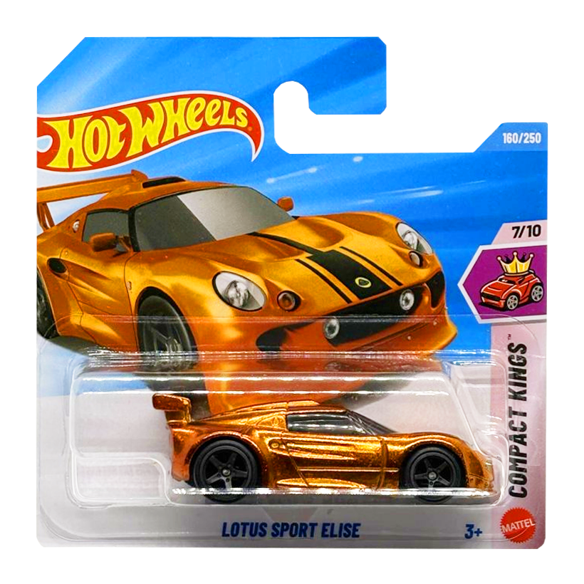 Машинка Базова Hot Wheels Lotus Sport Elise Super Treasure Hunt STH Compact Kings 1:64 JJM22 Bronze - Retromagaz