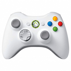 Геймпад Бездротовий Microsoft Xbox 360 White Б/У Нормальний - Retromagaz