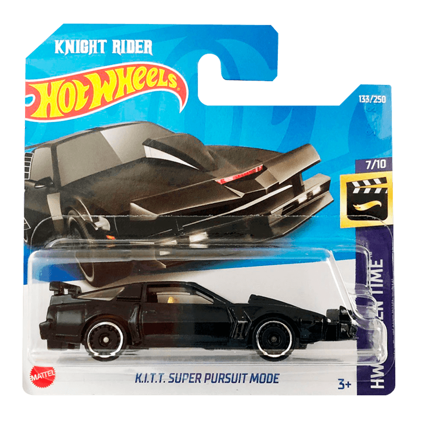 Машинка Базовая Hot Wheels Knight Rider K.I.T.T. Super Pursuit Mode Screen Time 1:64 HCV39 Black - Retromagaz