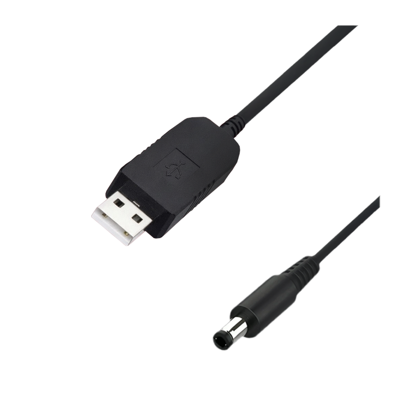 Кабель ArmorStandart Живлення для Роутера від PowerBank 12V USB 2.0 - DC 5.5x2.1 Black 1m - Retromagaz