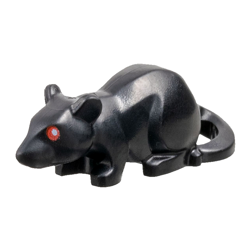 Фігурка Lego Земля Rat Mouse with Red Eyes Animals 36756pb03 6483317 Black Б/У - Retromagaz