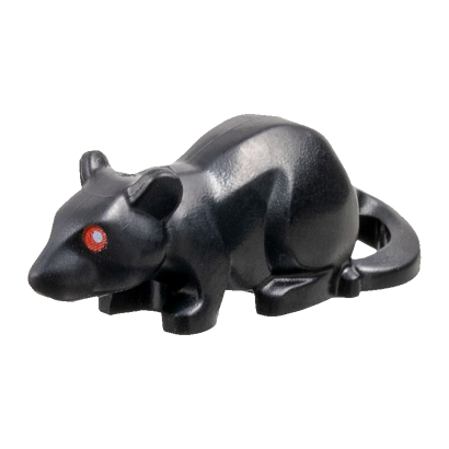 Фигурка Lego Земля Rat Mouse with Red Eyes Animals 36756pb03 6483317 Black Б/У - Retromagaz