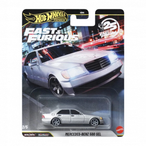 Машинка Premium Hot Wheels Mercedes-Benz 500 SEL Fast & Furious 1:64 JHW67 Grey - Retromagaz