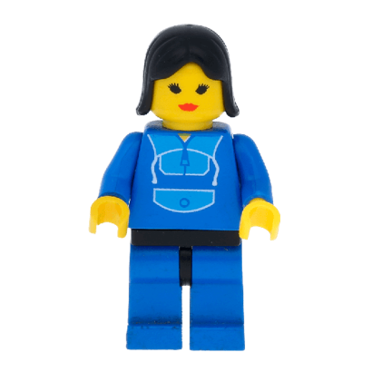 Фигурка Lego City People 973px2 Jogging Suit Blue Legs with Black Hips trn014 1шт Б/У Хороший - Retromagaz