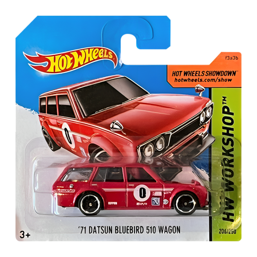 Машинка Базовая Hot Wheels '71 Datsun Bluebird 510 Wagon Workshop 1:64 BFD77 Red - Retromagaz