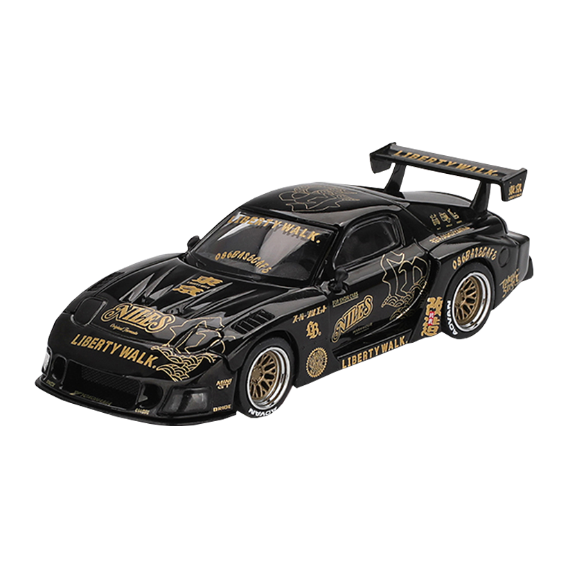 Машинка Premium MINI GT Mazda RX-7 LB-Super Silhouette FD Niles 1:64 Diecast Model Araba 1:64 MGT01101 Black - Retromagaz