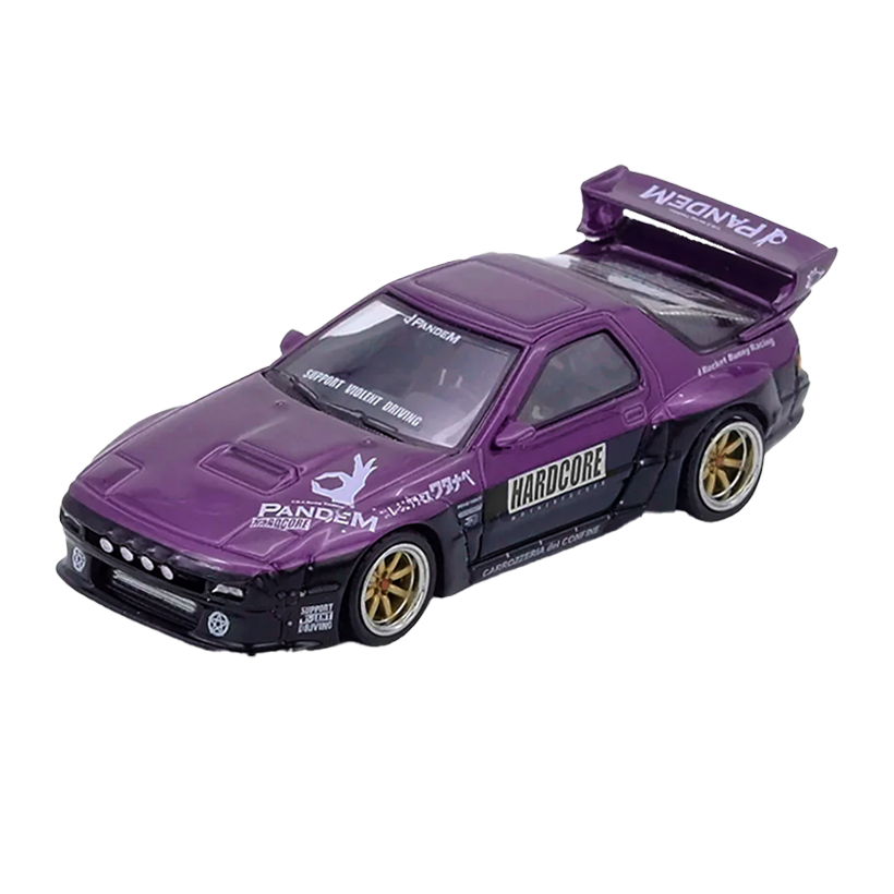 Машинка Premium INNO64 Mazda RX-7 FC3S “Pandem Rocket Bunny” 1:64 IN64-RX7FCP-PB Purple - Retromagaz