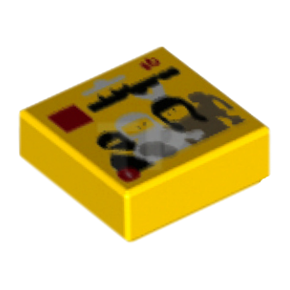 Плитка Lego Декоративна with Groove with Series 1 Collectible Minifigure Package Pattern 1 x 1 3070bpb124 6225015 Yellow 2шт Б/У - Retromagaz