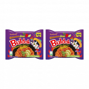 Набор Лапша 2шт Samyang Buldak Habanero Lime (Куриная с Перцем Хабанеро и Лаймом) Острая 135g - Retromagaz