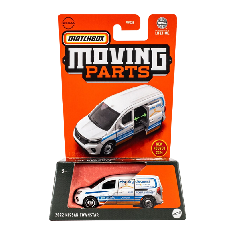 Тематическая Машинка Matchbox 2022 Nissan Townstar Moving Parts 1:64 FWD28/HVM91 White - Retromagaz