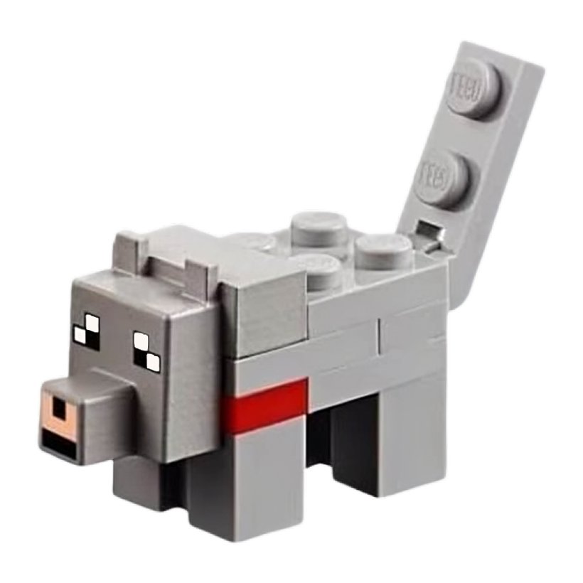 Фігурка Lego Minecraft Wolf Tamed Plate 1 x 2 Brick Built Games minewolf01 04 Б/У - Retromagaz