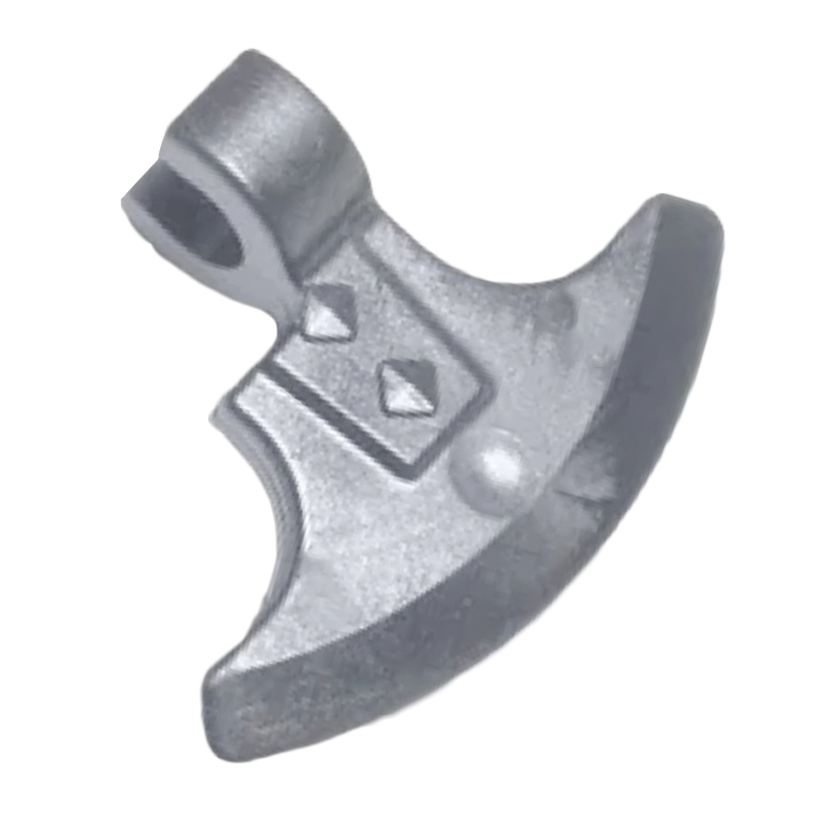 Зброя 2шт Lego Сокира Head Clip-on 53454 20731 53705 61851 65042 79805 4619697 6198173 6292957 6363145 Flat Silver Б/У - Retromagaz