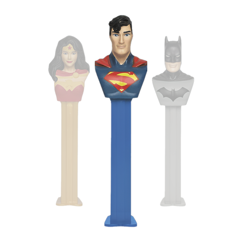 Конфеты Жевательные PEZ DC Justice League в Асcортименте 2 Pieces с Игрушкой 16.4g - Retromagaz