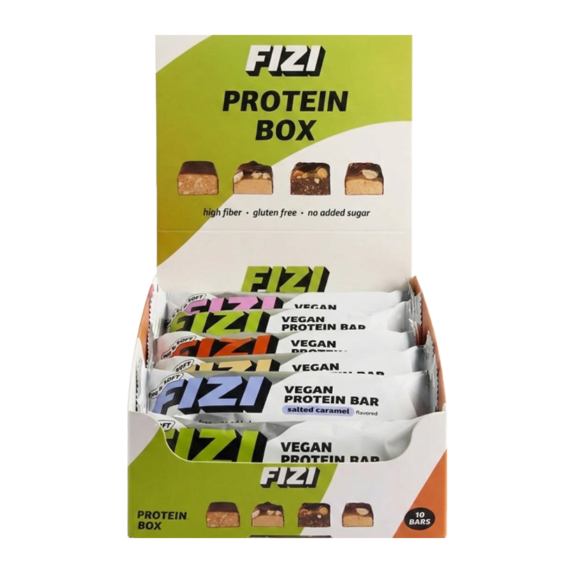 Протеїновий Батончик Fizi Ассорти Protein Box 10 Батончиков 400g - Retromagaz