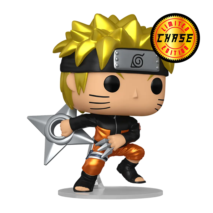 Фігурка FUNKO POP! Наруто Узумакі Naruto Uzumaki with Kunai & Shuriken Chase 113mm 1843 83804 - Retromagaz
