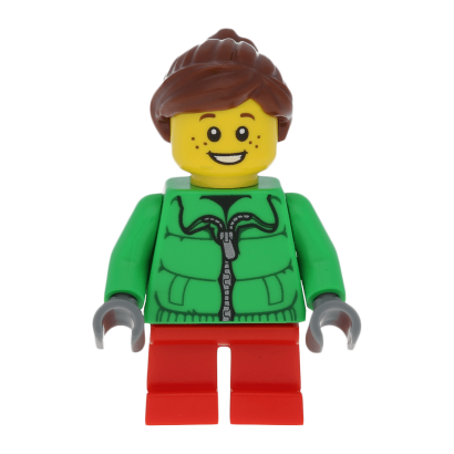 Фігурка Lego People 973pb0946 Torso Winter Jacket with Silver Zipper City cty0439 1 Б/У - Retromagaz
