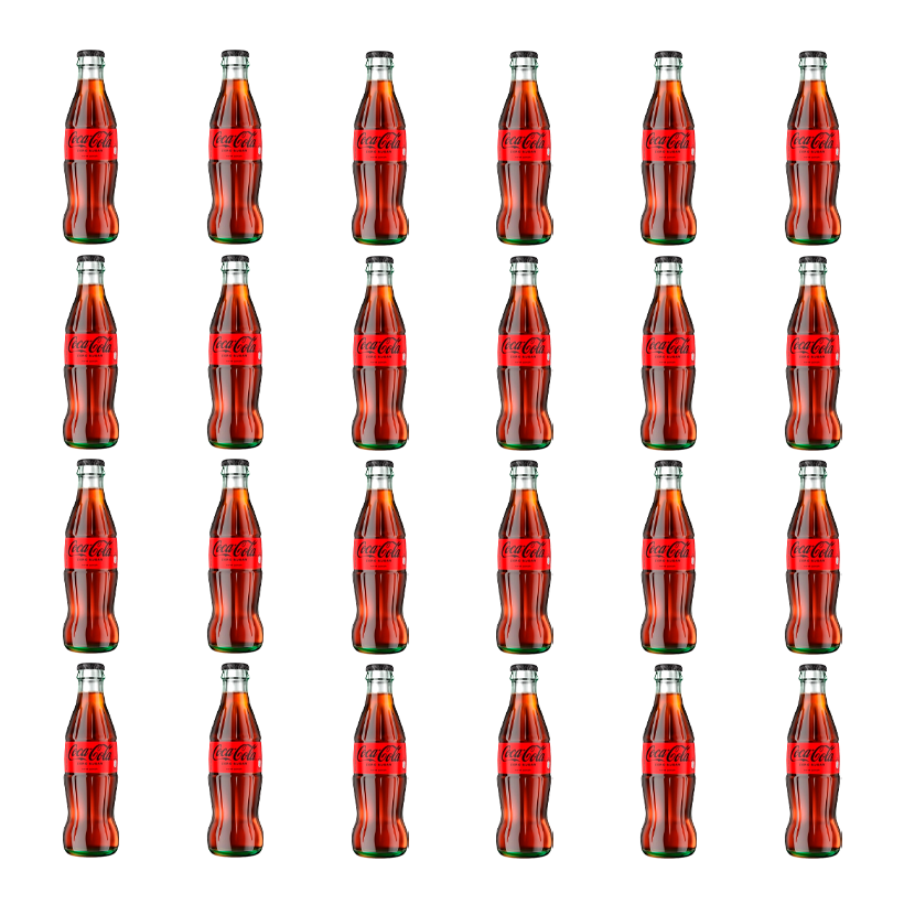 Набор Напиток Coca-Cola Zero Sugar Стекло 250ml 24шт Новый - Retromagaz