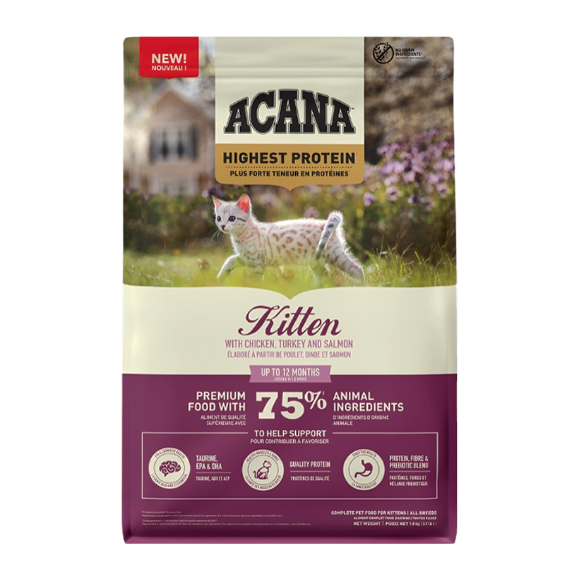 Сухой Корм для Кошек Acana Highest Protein Kitten 1.8kg - Retromagaz