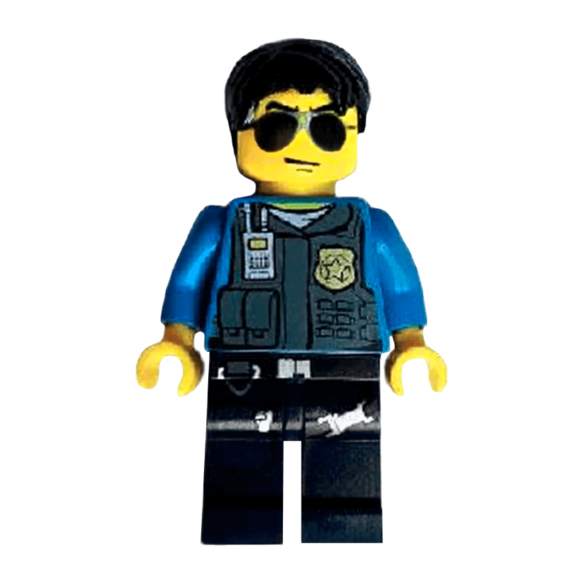 Фигурка Lego Police 973pb1350 Undercover Elite Officer 5 City cty0376 Б/У - Retromagaz