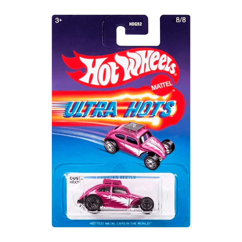 Тематическая Машинка Hot Wheels Custom Volkswagen Beetle Ultra Hots 1:64 HDG52/HRX15 Pink - Retromagaz