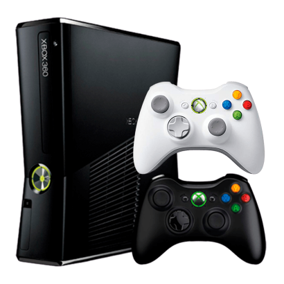 Набір Консоль Microsoft Xbox 360 S Freeboot 250GB Black + 5 Вбудованих Ігор Б/У  + Геймпад Бездротовий White - Retromagaz