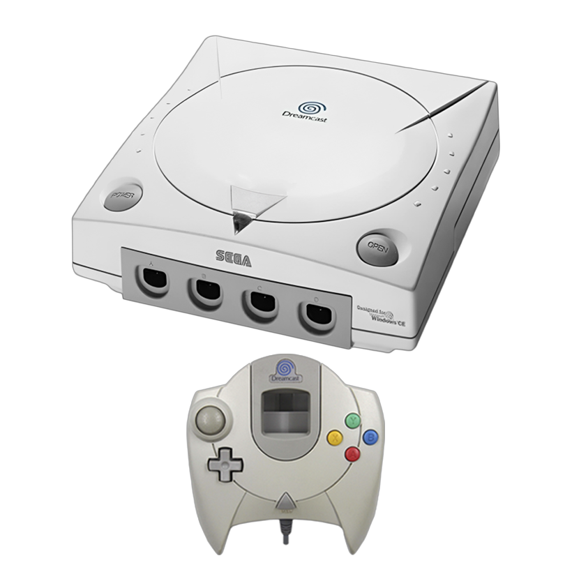 Набор Консоль Sega Dreamcast GDEMU 4GB White Б/У  + Геймпад Проводной - Retromagaz