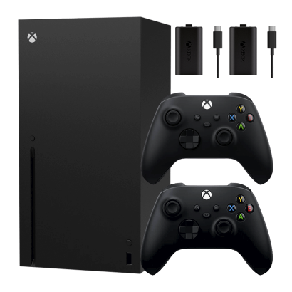 Набір Консоль Microsoft Xbox Series X 1TB Black Новий  + Геймпад Бездротовий + Акумулятор Play and Charge 2шт - Retromagaz