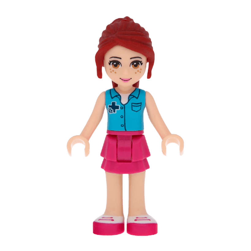 Фигурка Lego Girl Mia Magenta Layered Skirt Friends frnd098 Б/У - Retromagaz