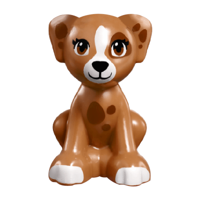 Фигурка Lego Dog Friends Puppy Reddish Brown Eyes and Spots Black Nose and White Blaze Animals Земля 27986pb02 6174234 Medium Nougat Б/У - Retromagaz