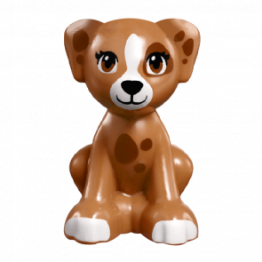 Фігурка Lego Dog Friends Puppy Reddish Brown Eyes and Spots Black Nose and White Blaze Animals Земля 27986pb02 6174234 Medium Nougat Б/У