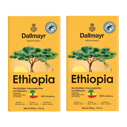 Набор Кофе Молотый 2шт Dallmayr Ethiopia 500g - Retromagaz