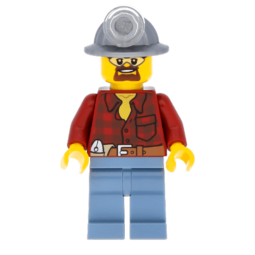 Фигурка Lego Construction 973pb1256 Flannel Shirt with Pocket and Belt City cty0309 Б/У - Retromagaz