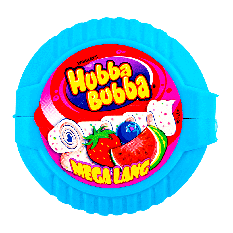 Жевательная Резинка Hubba Bubba Tape Mega Long Triple Mix 56g - Retromagaz