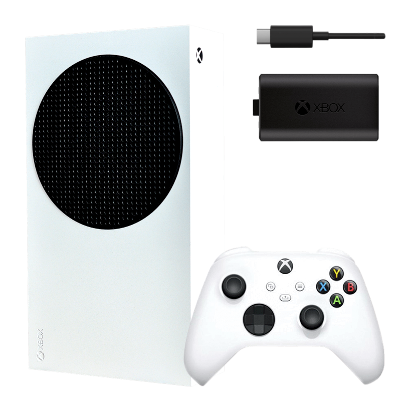 Набор Консоль Microsoft Xbox Series S 512GB White Б/У  + Аккумулятор Play and Charge Kit + Кабель UB Type-C Black Новый - Retromagaz