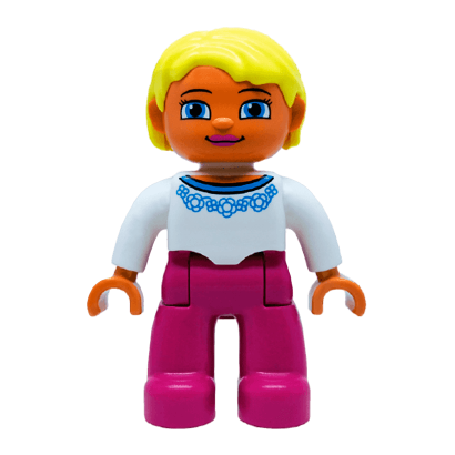 Фигурка Lego Magenta Legs White Sweater Duplo Girl 47394pb170 Б/У - Retromagaz
