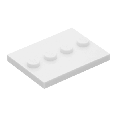 Плитка Lego Модифицированная 4 Studs in Center 3 x 4 88646 17836 6132741 White 2шт Б/У - Retromagaz