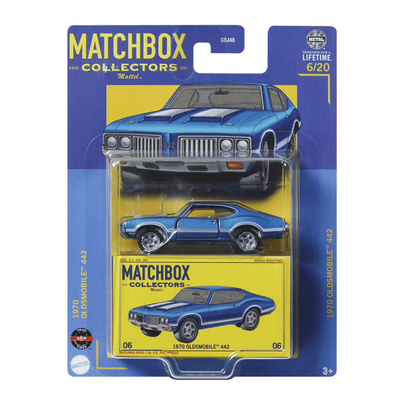 Машинка Premium Matchbox 1970 Oldsmobile 442 Collectors 1:64 HVW12 Blue - Retromagaz
