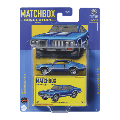 Машинка Premium Matchbox 1970 Oldsmobile 442 Collectors 1:64 HVW12 Blue - Retromagaz