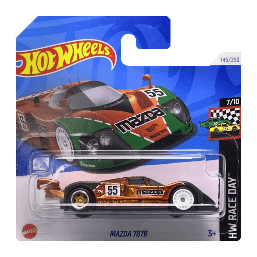 Машинка Базовая Hot Wheels Mazda 787B Super Treasure Hunt STH Race Day 1:64 HTF39 Orange - Retromagaz