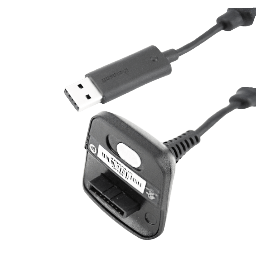 Зарядний Пристрій Дротовий Microsoft Xbox 360 USB Charge Kit Black 2.8m Б/У - Retromagaz