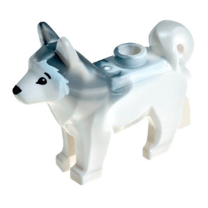 Фигурка Lego Земля Dog Husky with Marbled Dark Bluish Gray Ears Animals 16606pb001 6076467 White Б/У - Retromagaz