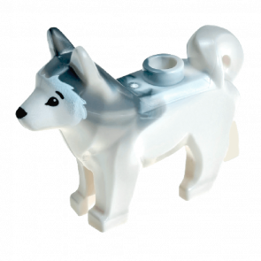 Фігурка Lego Земля Dog Husky with Marbled Dark Bluish Gray Ears Animals 16606pb001 6076467 White Б/У