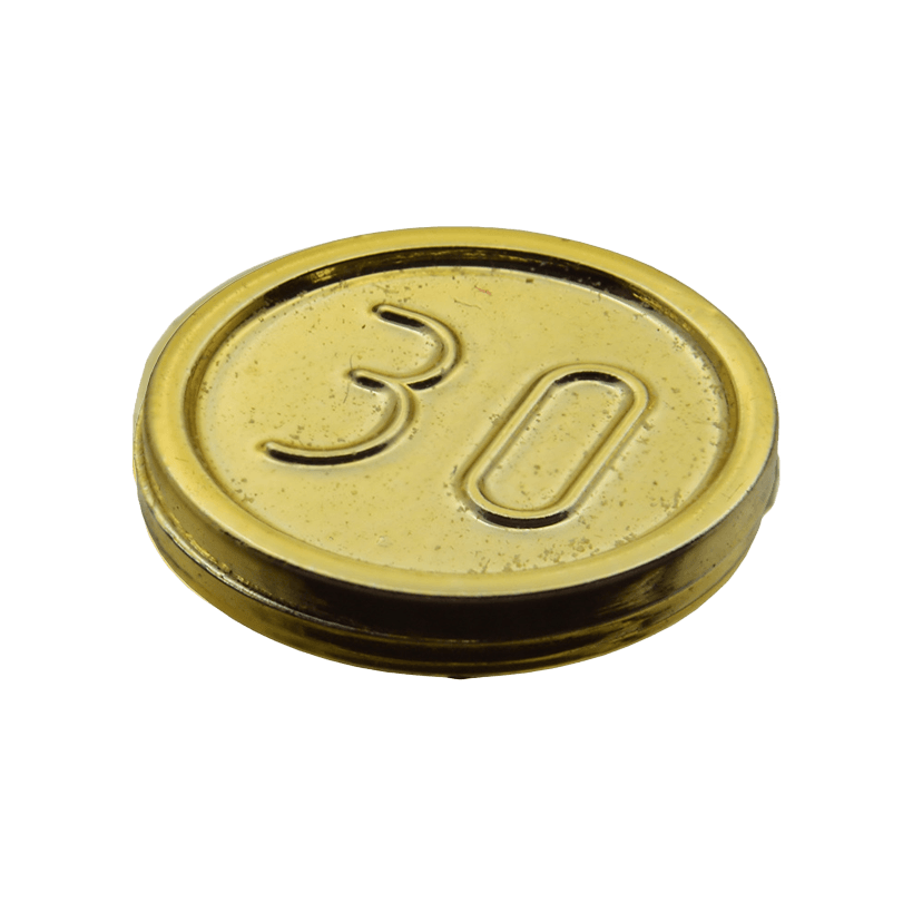 Інше Lego Coin Type 1 with 30 Mark 70501c Chrome Gold Б/У - Retromagaz