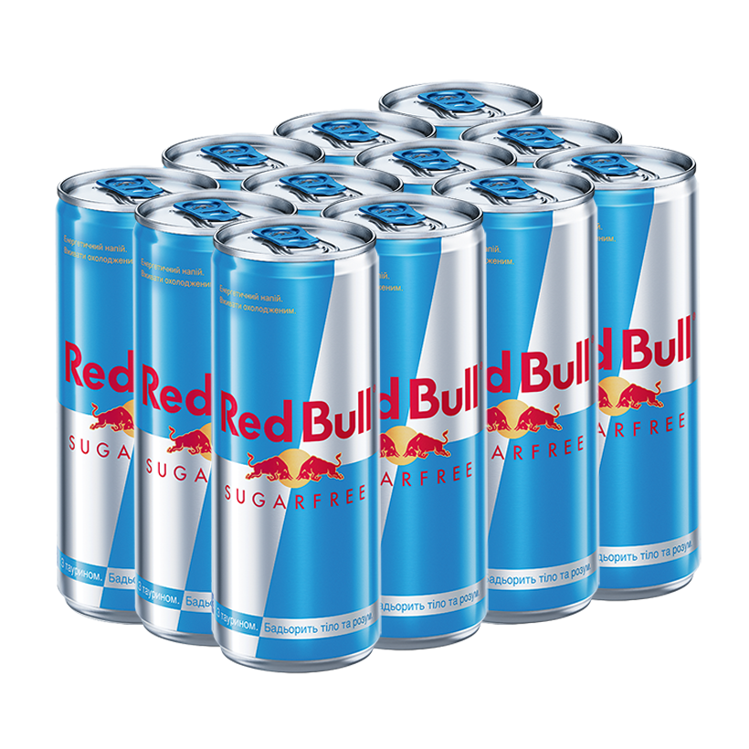 Набір Напій Енергетичний 12шт Red Bull Sugar Free 250ml - Retromagaz